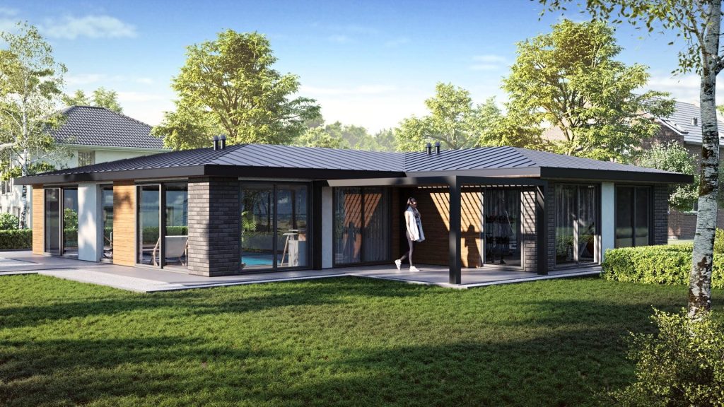 Pool and Recreation House Spa with a Gym